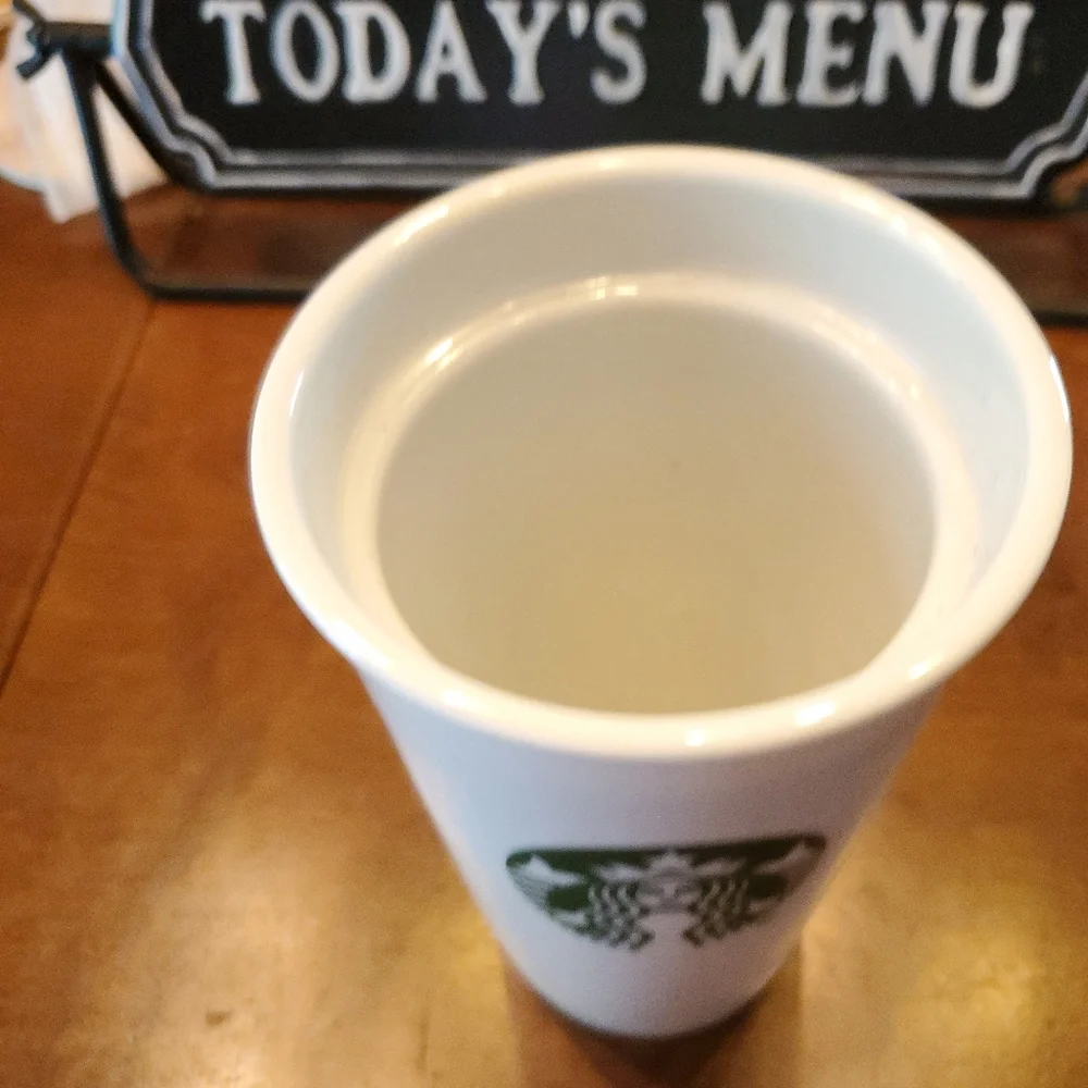 Starbucks White Classic Logo 10oz Ceramic Tumbler